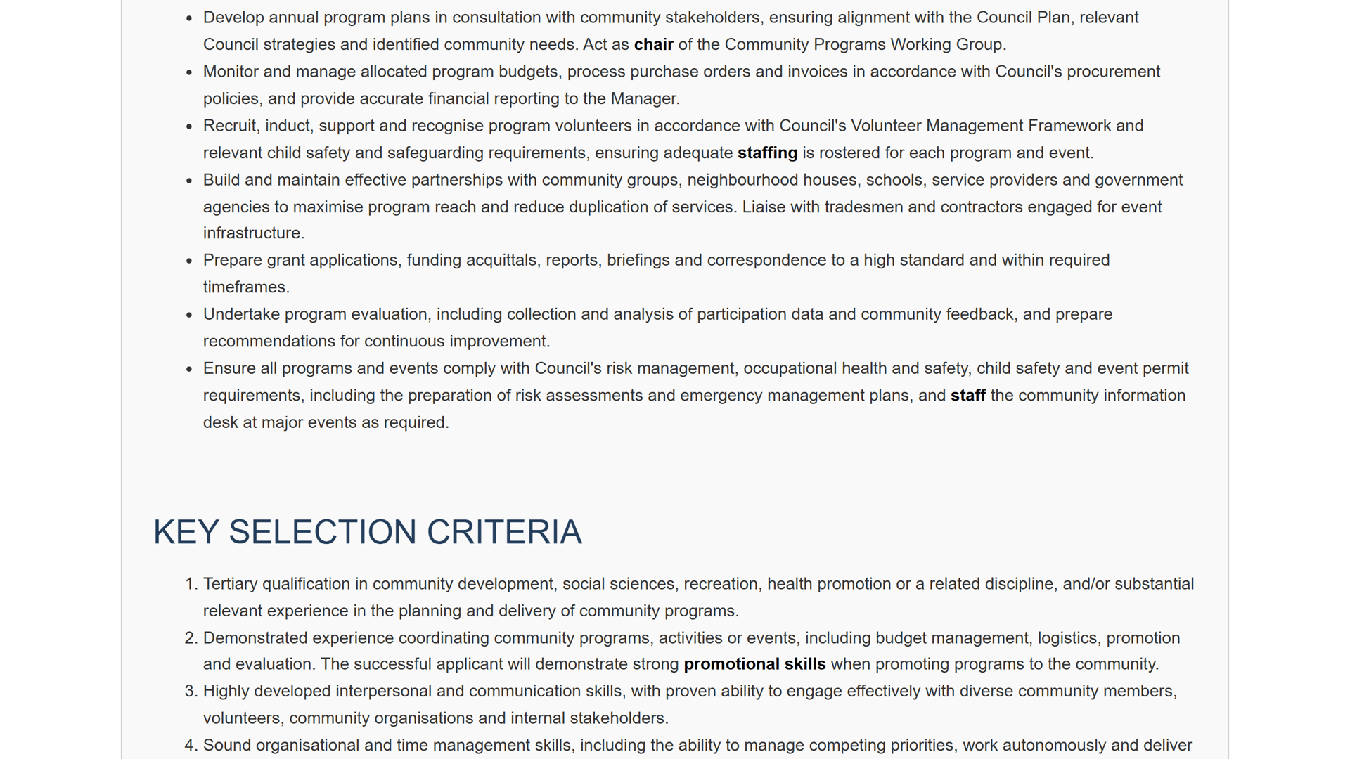 The rewritten position description with inclusive wording and its original structure intact