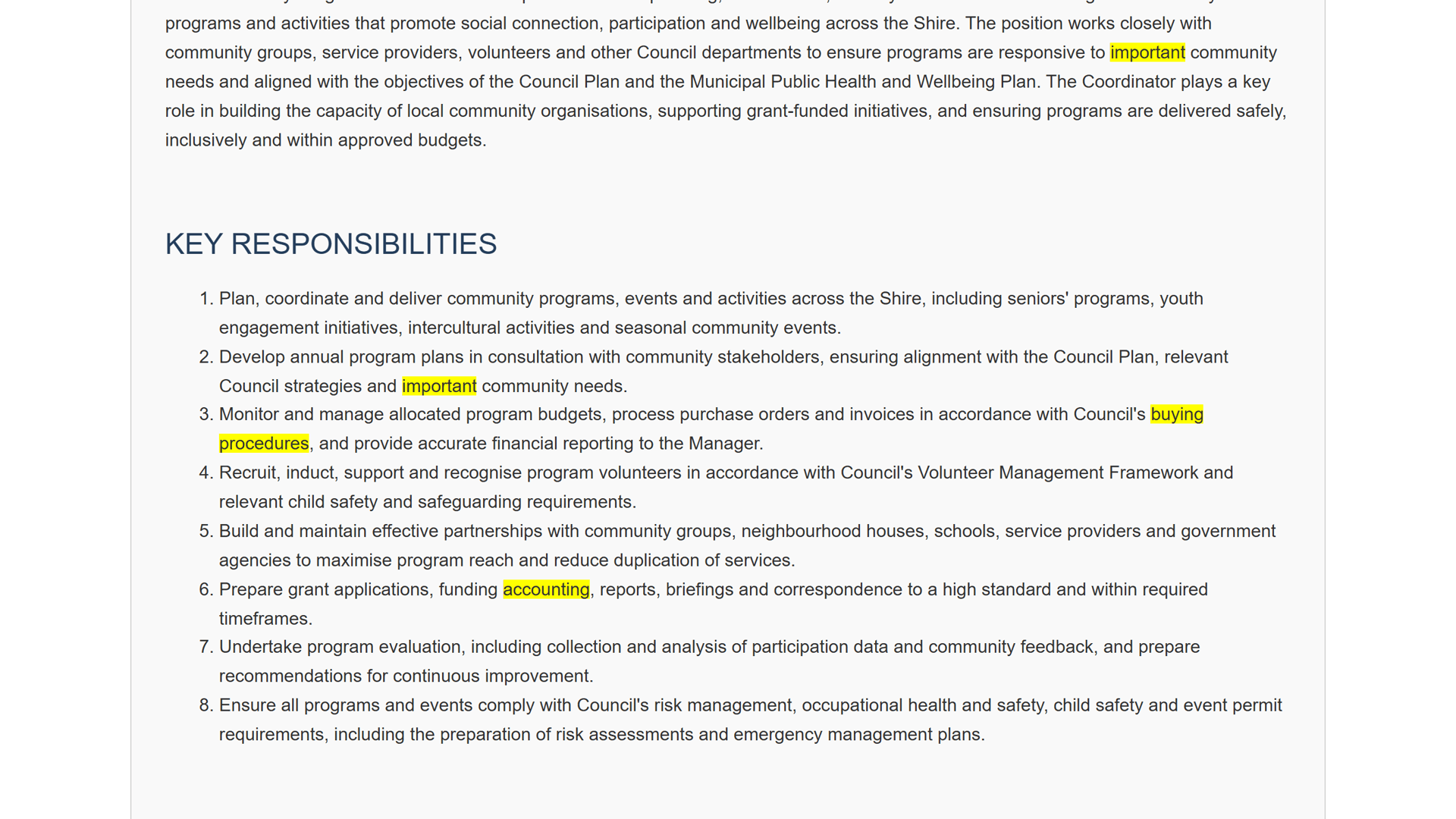 The Remove Jargon summary listing each replaced term, above the updated position description