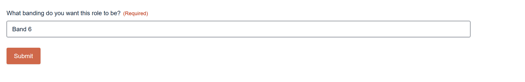 Setting the target band in the one banding field, then Submit